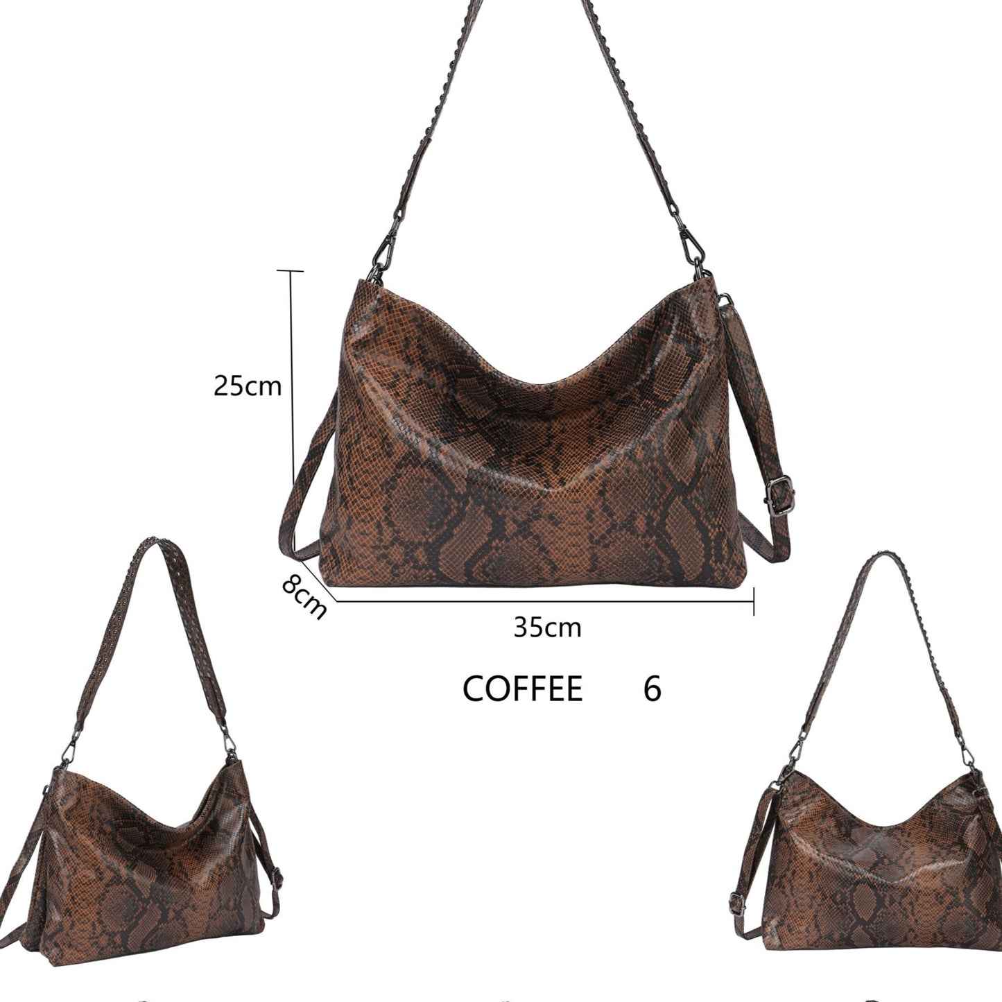 Sac bandoulière avec surpiqûres noires
