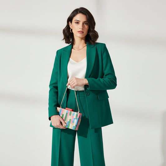 Bolso de fiesta tipo clutch con estampado geométrico rectangular con varios colores - Moments by You