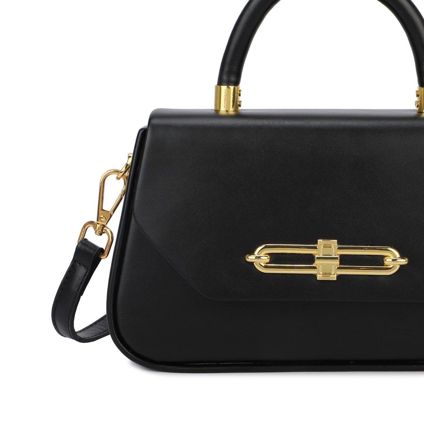 Sac bandoulière avec surpiqûres noires