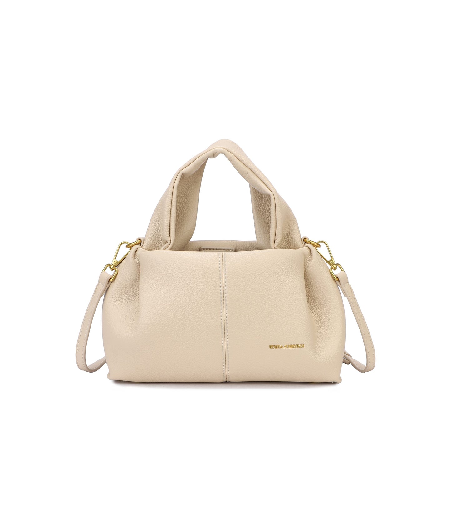 Bolso efecto piel de asa y bandolera pequeño color beige - mbyou