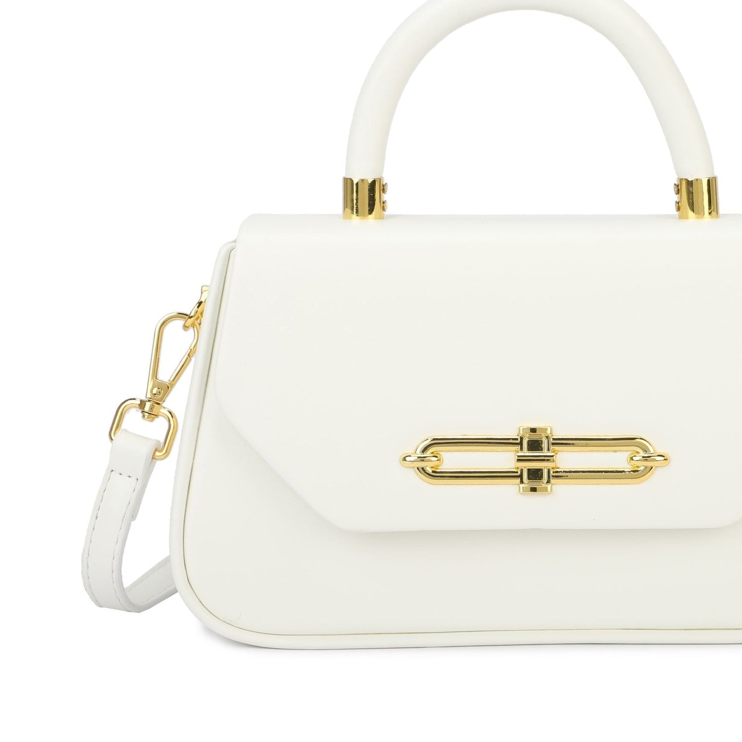 Sac bandoulière avec surpiqûres noires