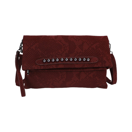 Sac bandoulière avec surpiqûres noires
