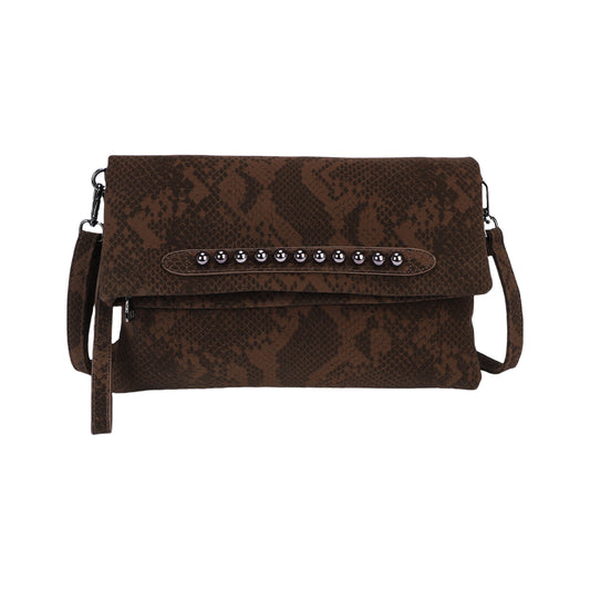Sac bandoulière avec surpiqûres noires