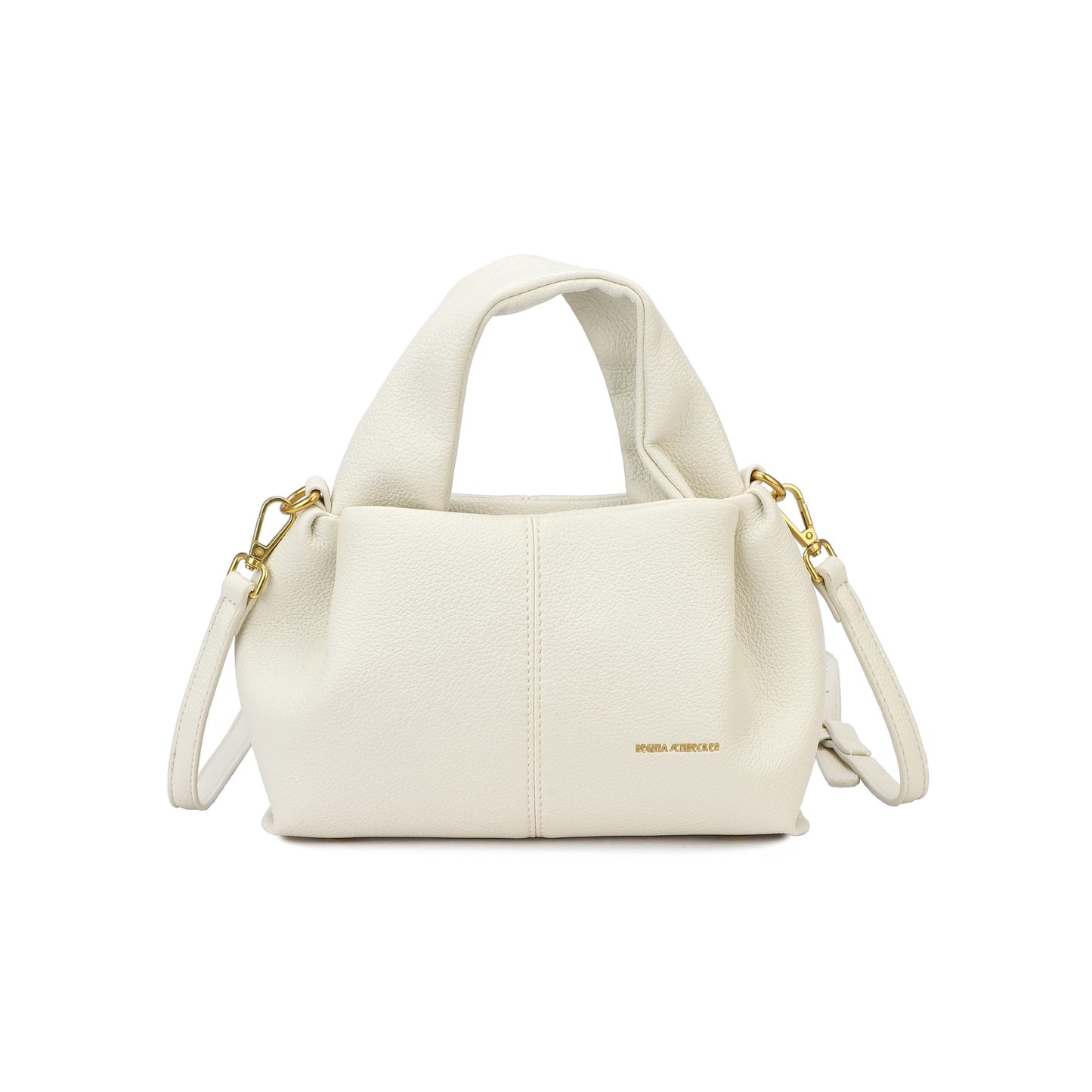 Bolso efecto piel de asa y bandolera pequeño color beige claro - mbyou