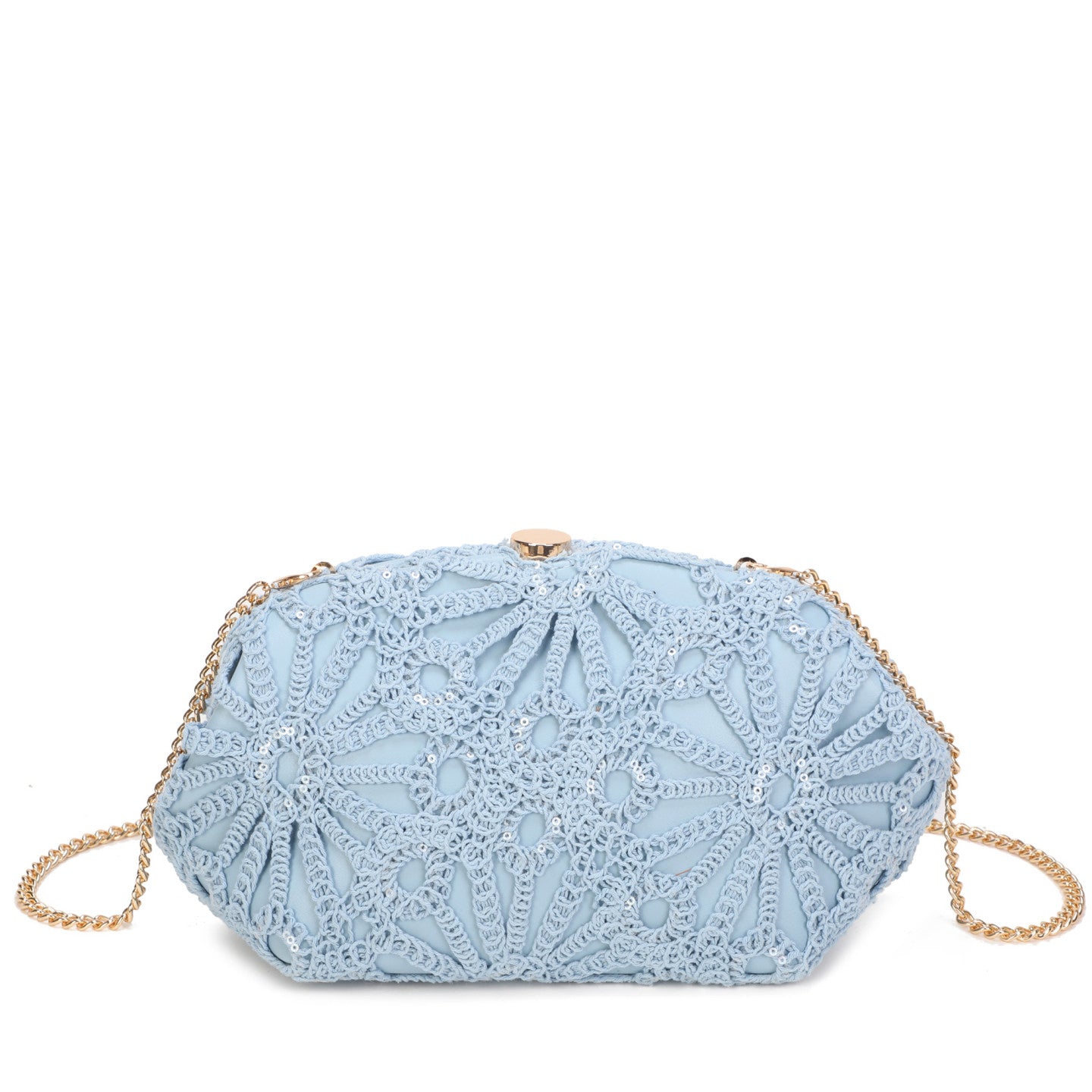 Bolso de fiesta clutch con diseño tejido y discos brillantes en varios colores - Moments by You
