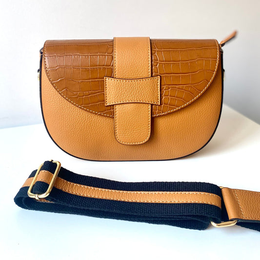 Smooth camel bag - 100% leather