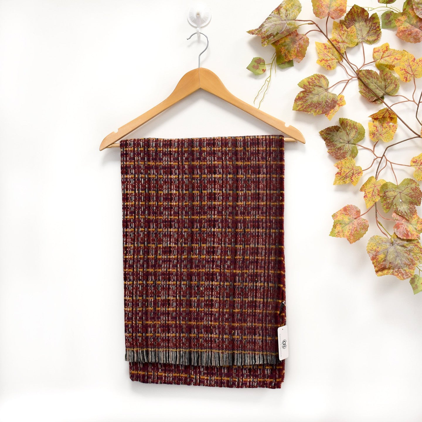 Bufandas anchas suaves de cuadros pequeños y franjas