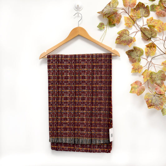 Bufandas anchas suaves de cuadros pequeños y franjas