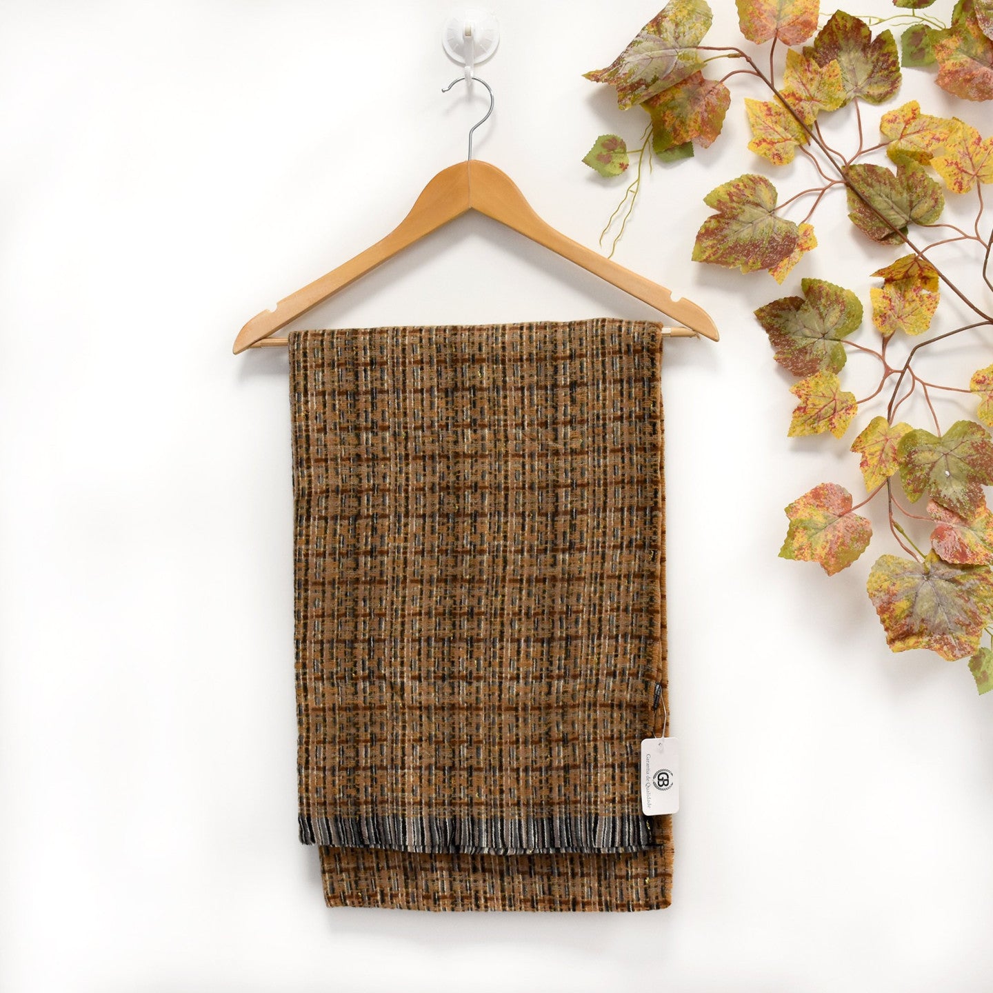 Bufandas anchas suaves de cuadros pequeños y franjas