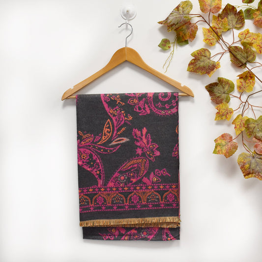 Bufandas anchas suaves florales retro en varios colores