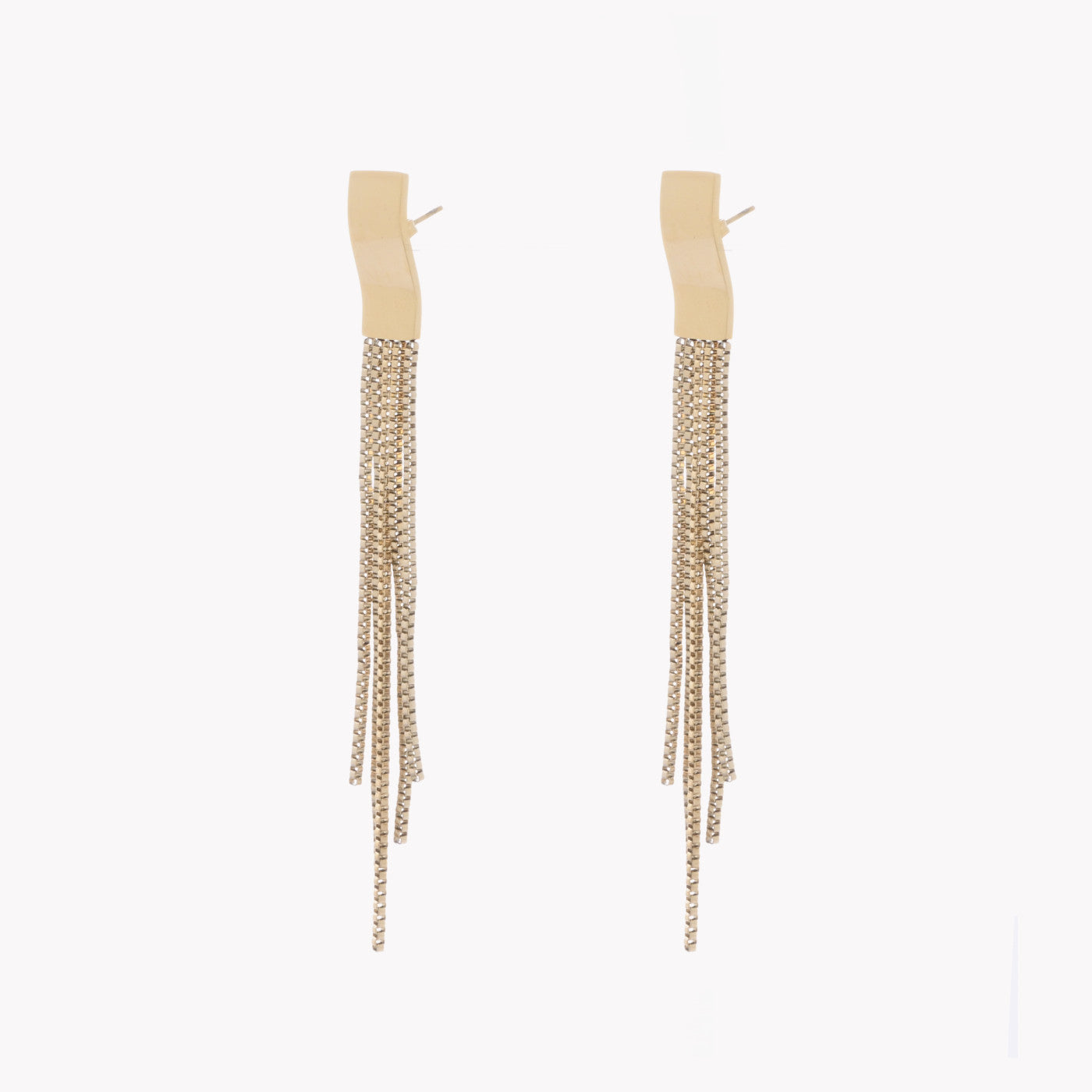 Brillis chain steel earrings