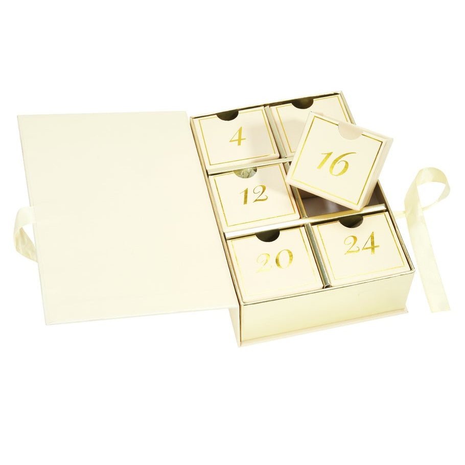 Calendario de adviento Navidad con joyas de acero inoxidable con acabado plata - mbyou