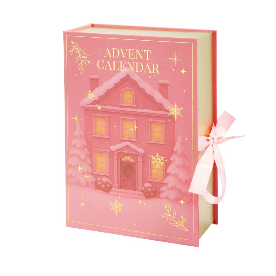 Calendario de adviento Navidad con joyas de acero inoxidable en colores rojos y con acabado oro - mbyou