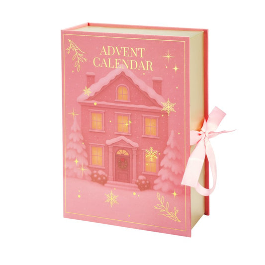 Calendario de adviento Navidad con joyas de acero inoxidable en colores rojos y con acabado oro - mbyou