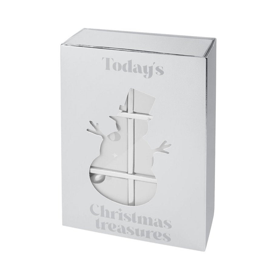 Calendario de adviento Navidad con joyas de acero inoxidable plateadas - mbyou