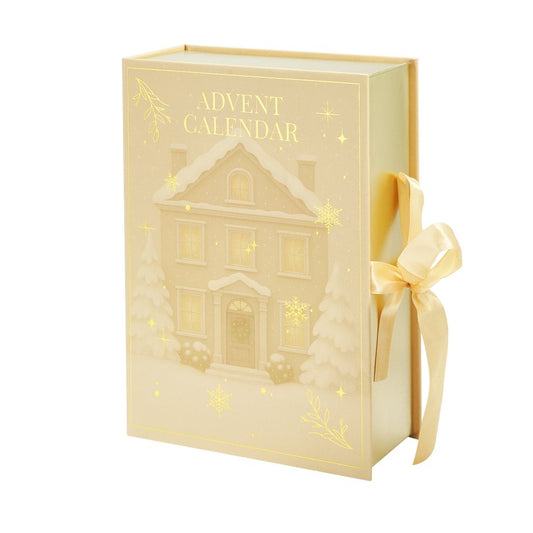 Calendario de adviento Navidad con joyas de acero inoxidable con perlas y acabado oro - mbyou