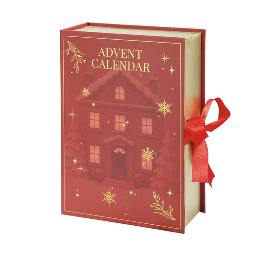 Calendario de adviento Navidad con joyas de acero inoxidable y perlas con acabado oro - mbyou