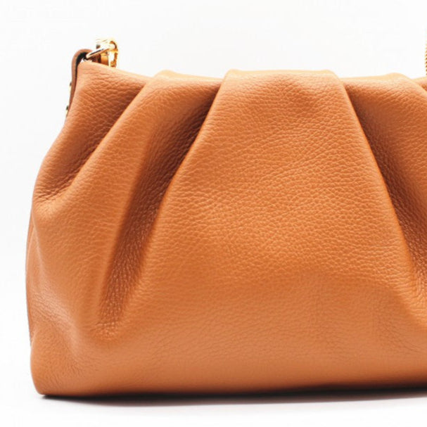 Smooth camel bag - 100% leather