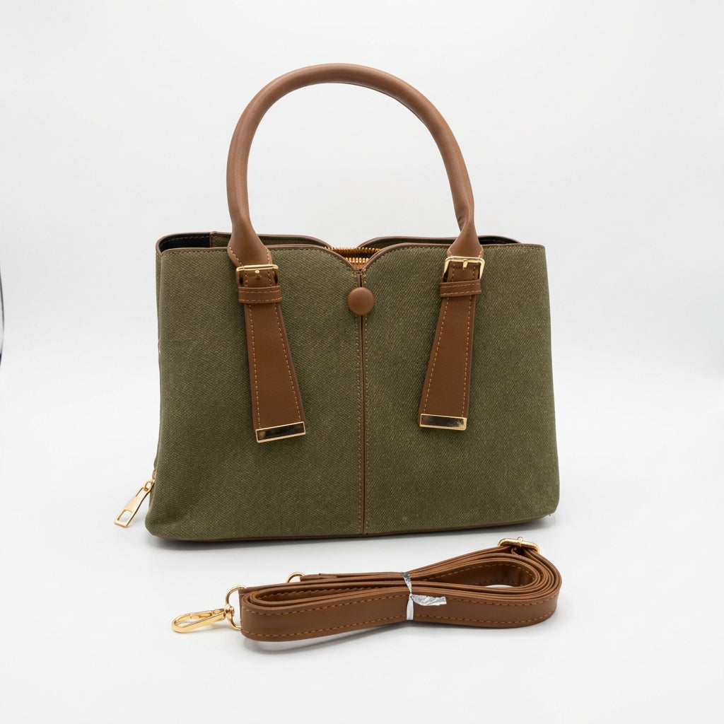 Bolso shopper con asa y diseño efecto cosido - Moments by You