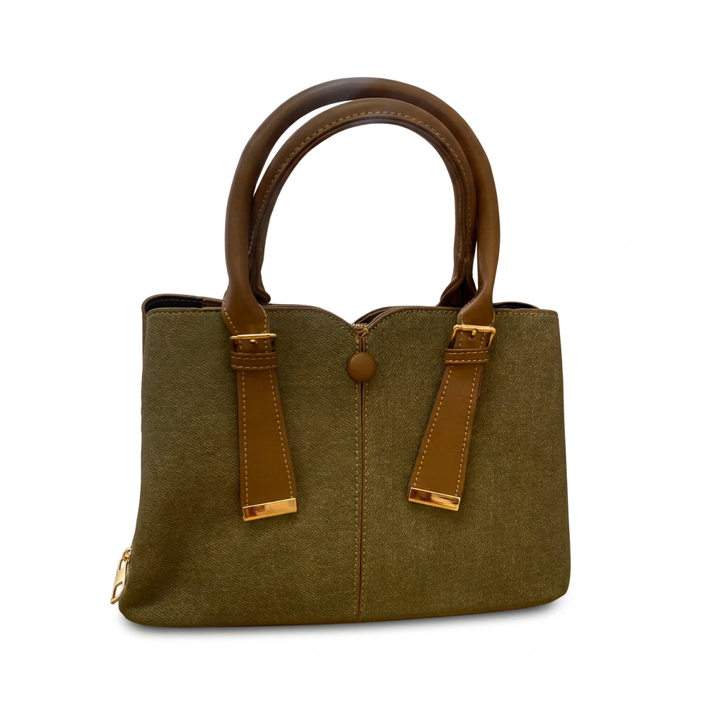 Bolso shopper con asa y diseño efecto cosido - Moments by You
