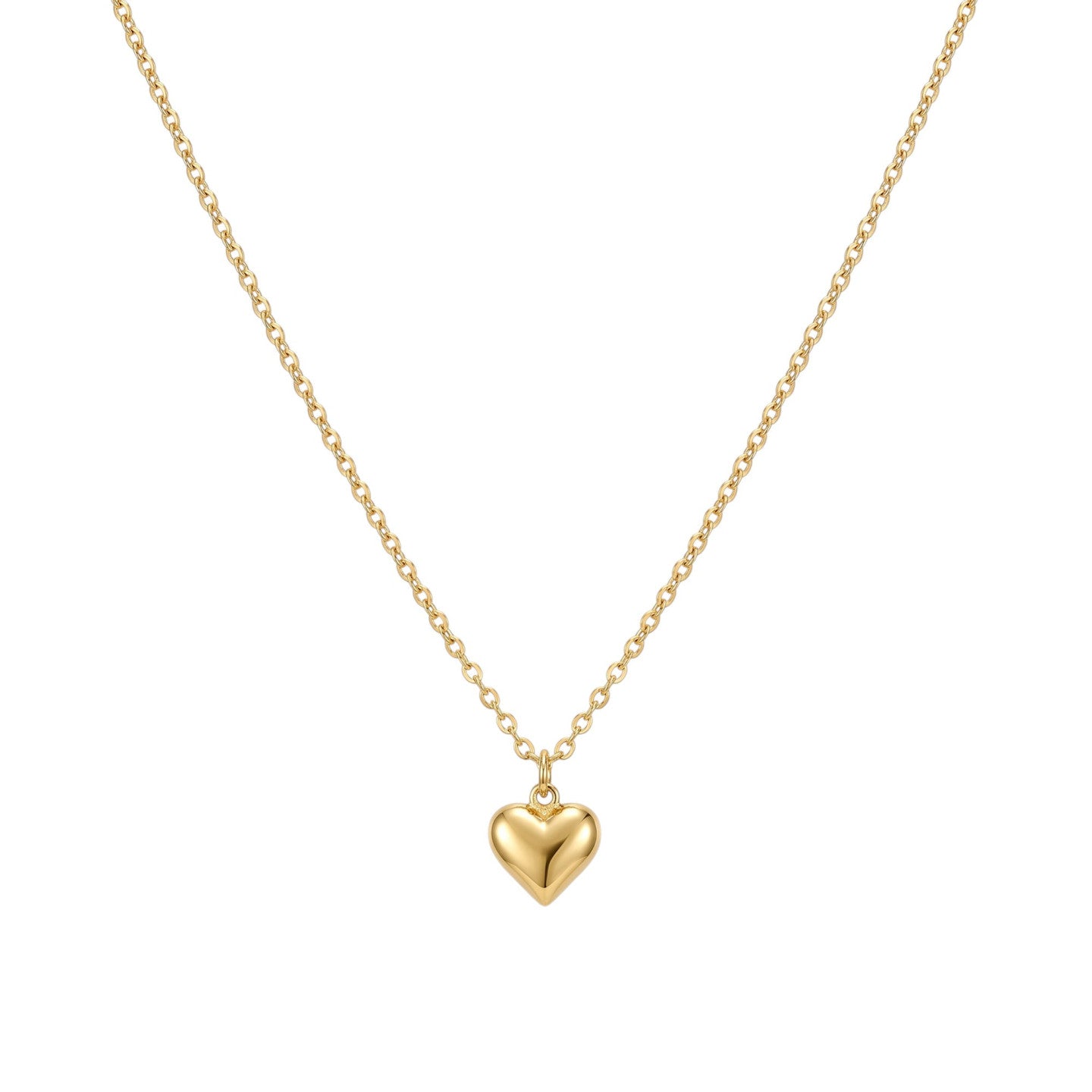Collar de acero inoxidable con colgante en forma de corazón