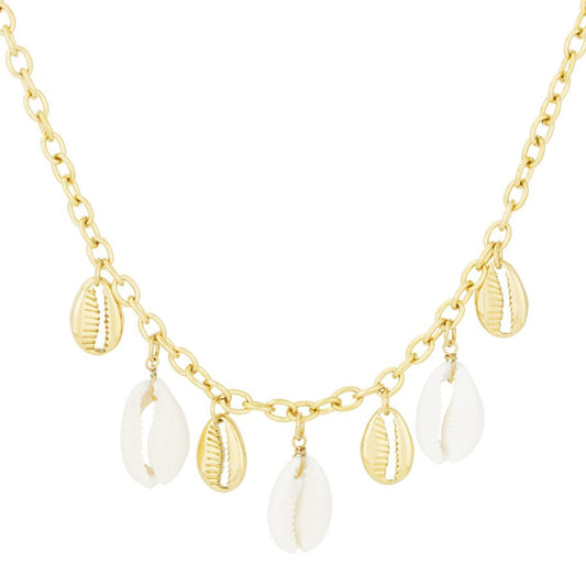 Silver zirconia steel necklace