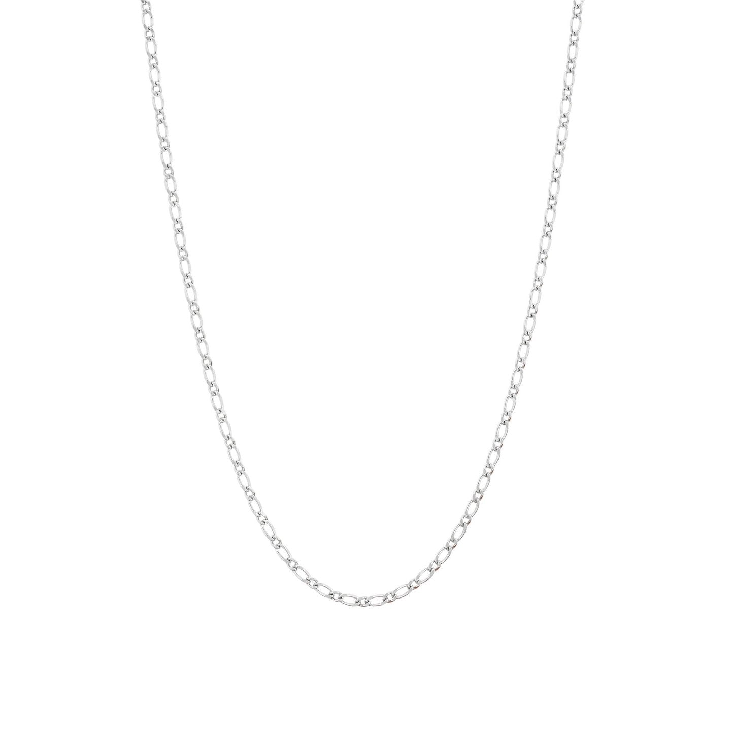 Cadena con eslabones pequeños en acabado plata