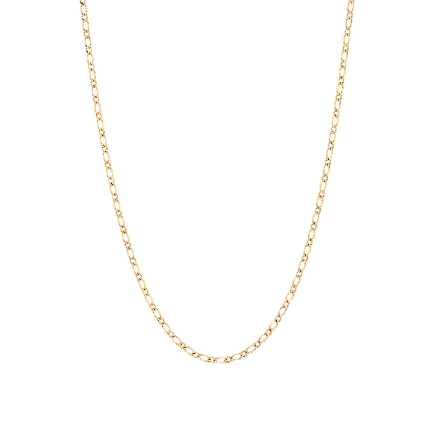 Cadena de acero inoxidable con eslabones pequeños en acabado oro- mbyou