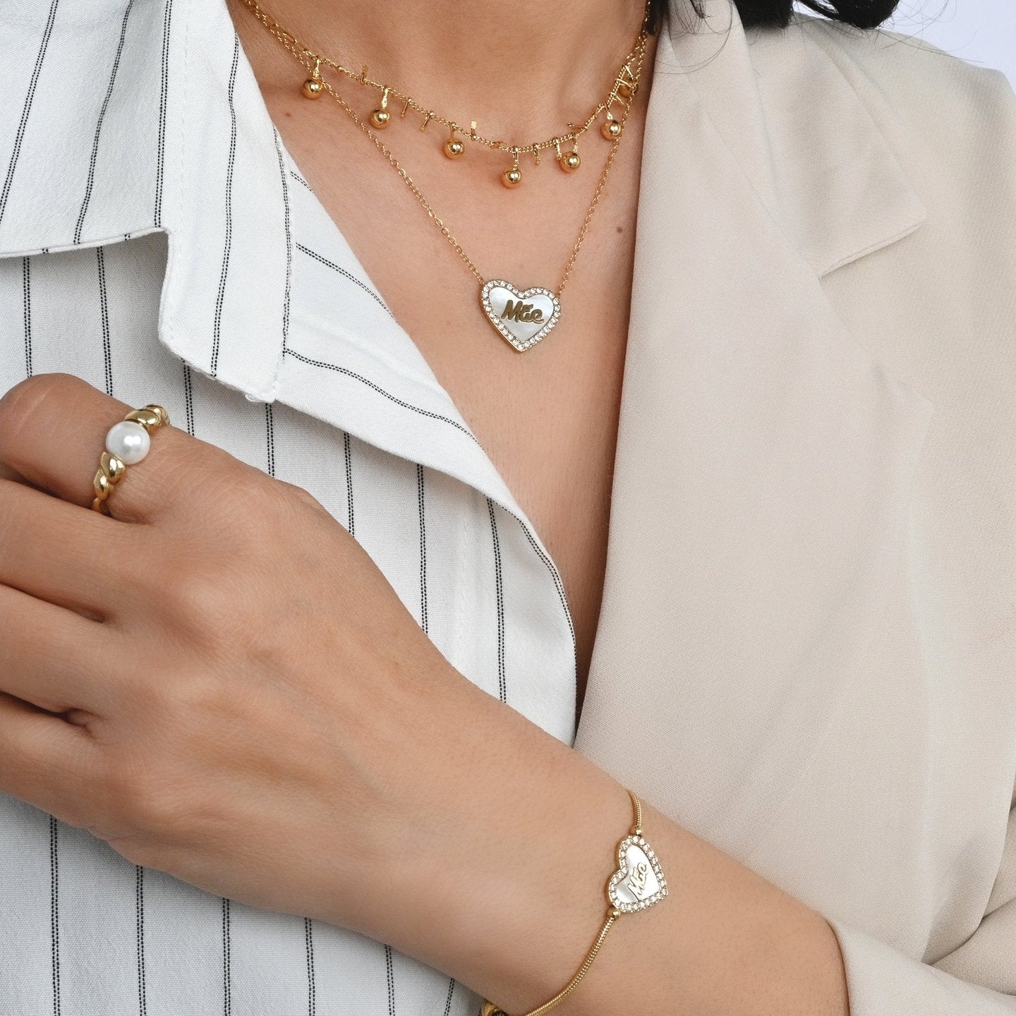 Double interlocking silver steel hoops