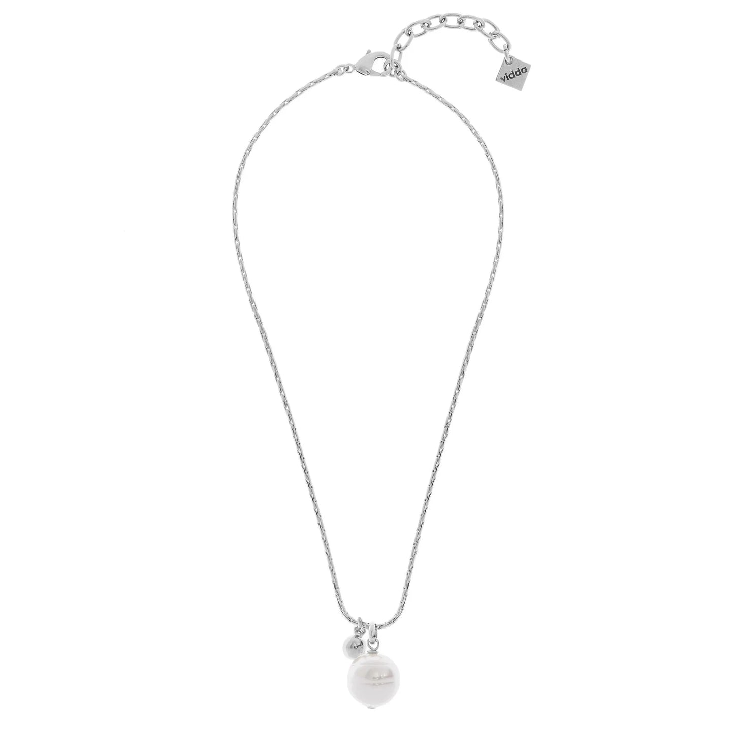 Collar classy perla plata - Vidda jewelry