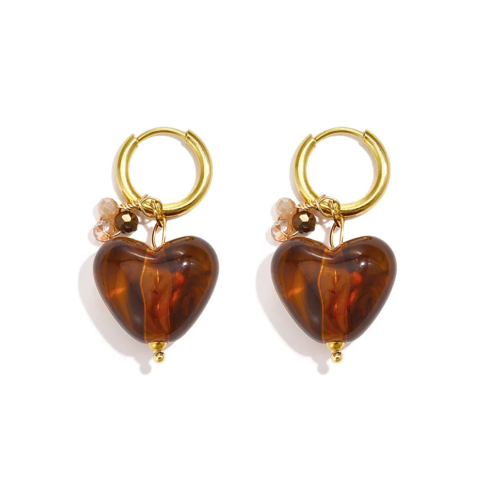 Steel hoops with gold balls