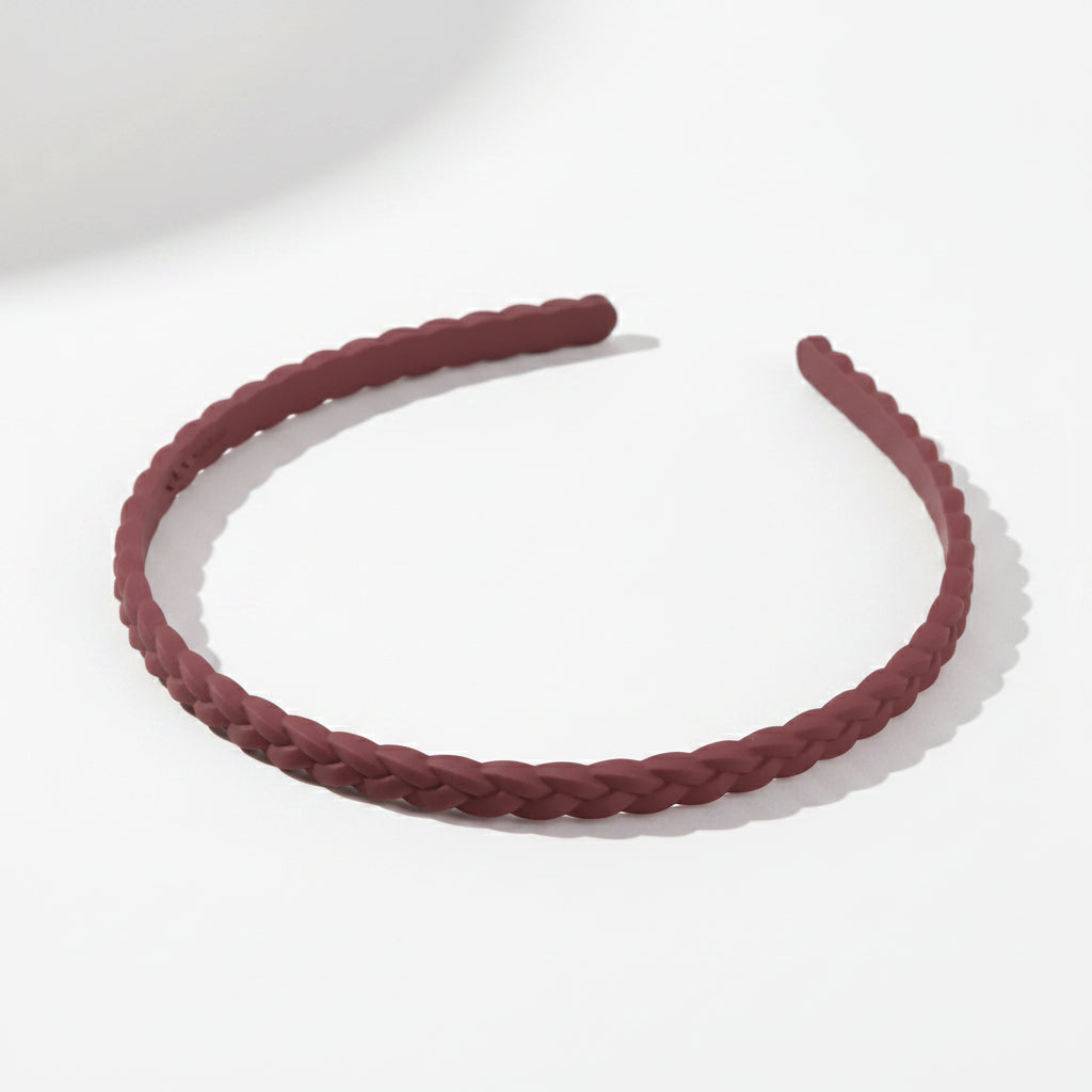 Diadema fina antideslizante con diseño trenzado y monocolor - Moments by You