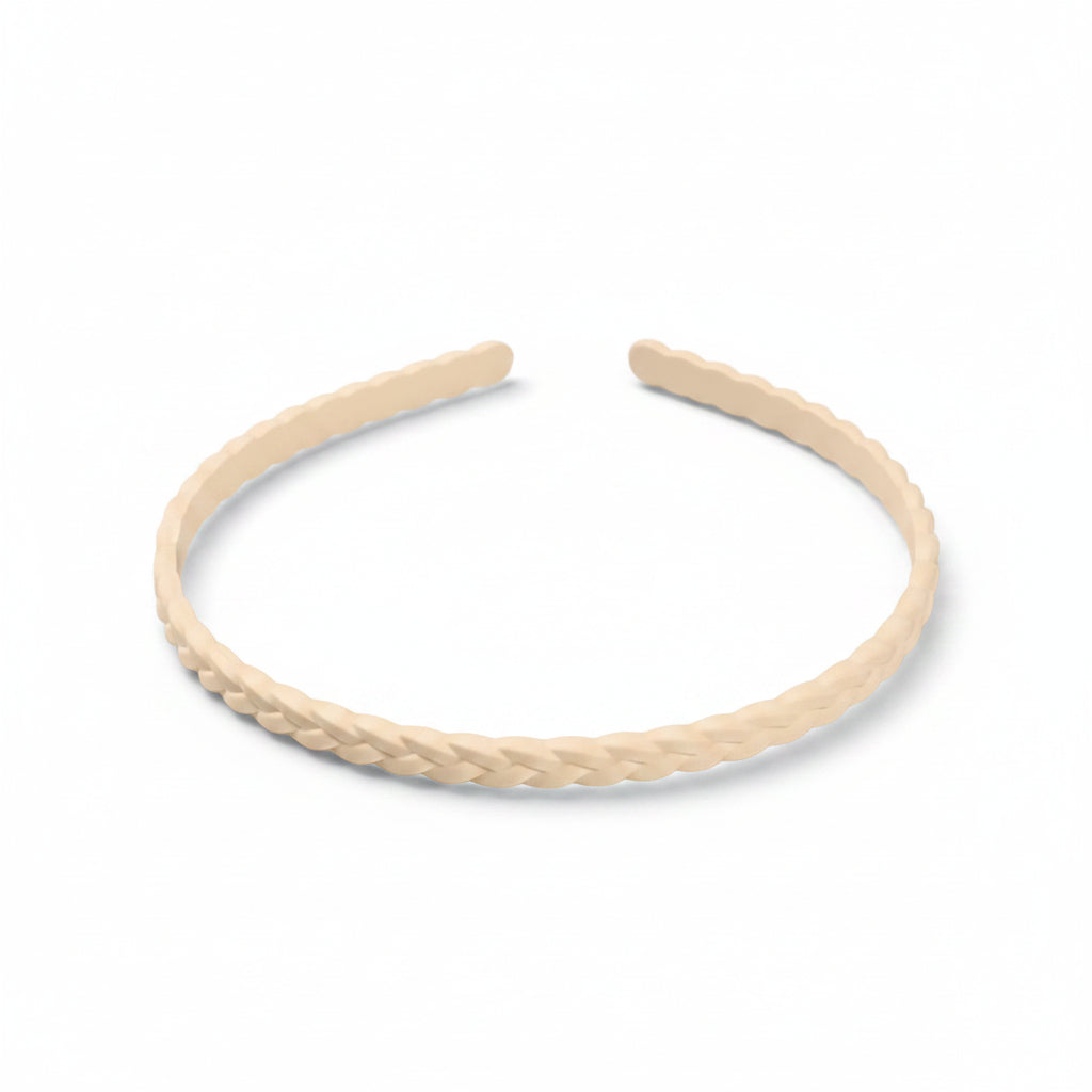 Diadema fina antideslizante con diseño trenzado y monocolor - Moments by You