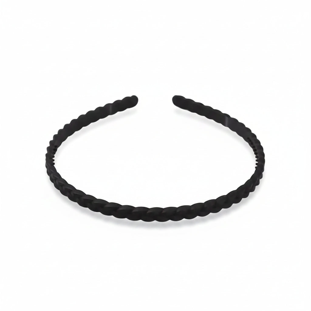 Diadema fina antideslizante con diseño trenzado y monocolor - Moments by You