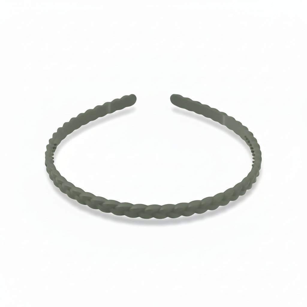Diadema fina antideslizante con diseño trenzado y monocolor - Moments by You