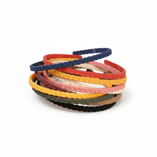 Diadema fina antideslizante con diseño trenzado y monocolor - Moments by You