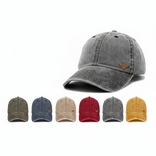 Gorras unisex lisas efecto lavado y con logo de la marca Privata - Moments by You