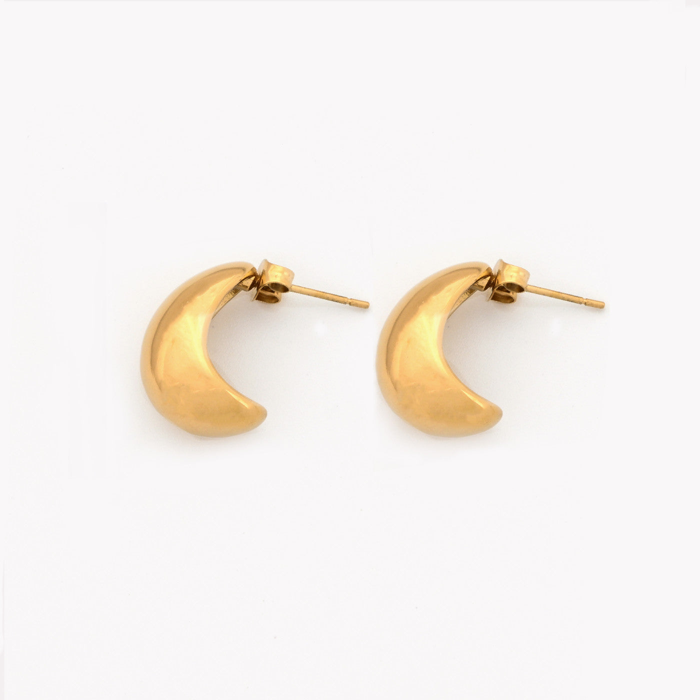 Sommer semi-jewelry zirconia hoops plated in 18Kt gold