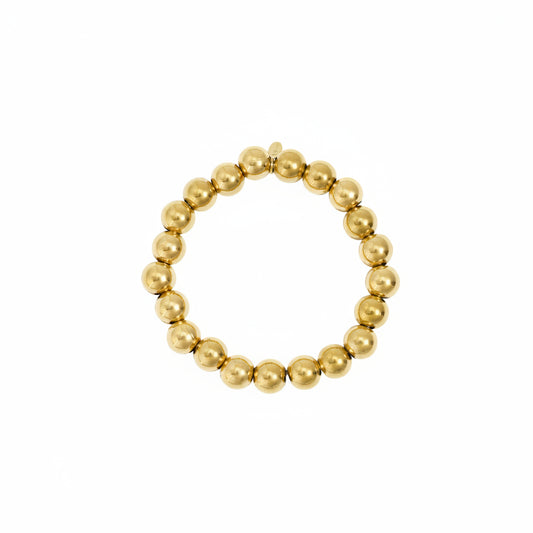 Pulsera de acero inoxidable de cuentas con forma esférica en acabado oro - Moments by You