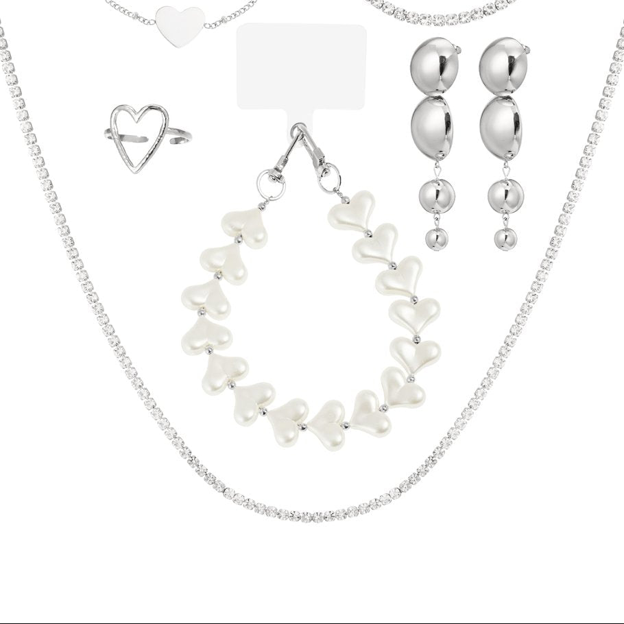 Calendario de adviento Navidad con joyas de acero inoxidable con acabado plata - mbyou