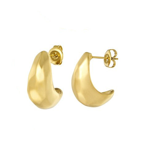 Pendientes de acero tipo gota con un estilo geométrico