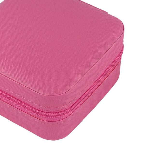 Moments by You Medium Square Pink Travel Jewelry Box 