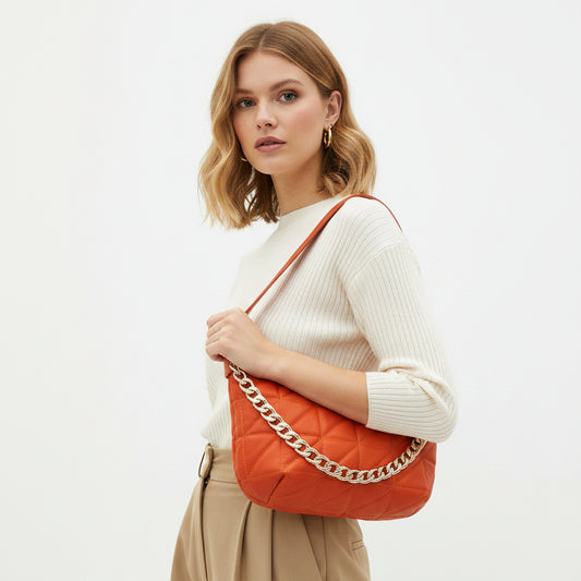 Smooth camel bag - 100% leather