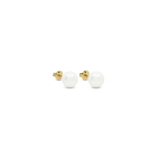 Pendientes cortos tipo perlas en color blanco y acabado brillante - Moments by You