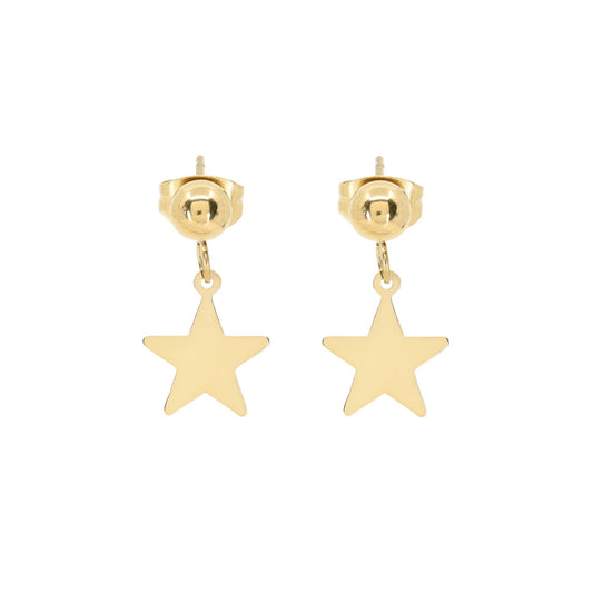 Steel hoops with gold balls