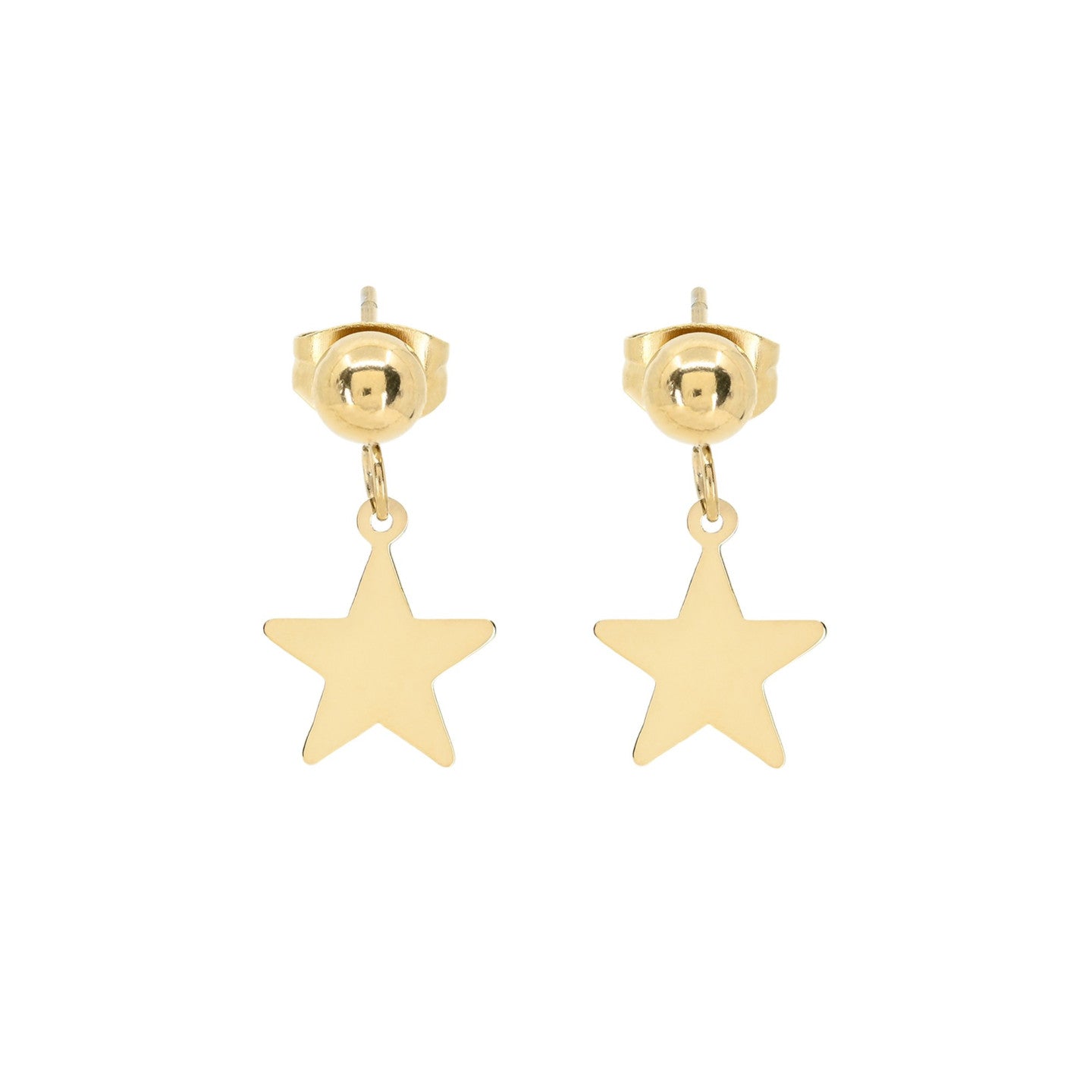 Pendientes de acero con estrella colgante en acabado brillante - Moments by You