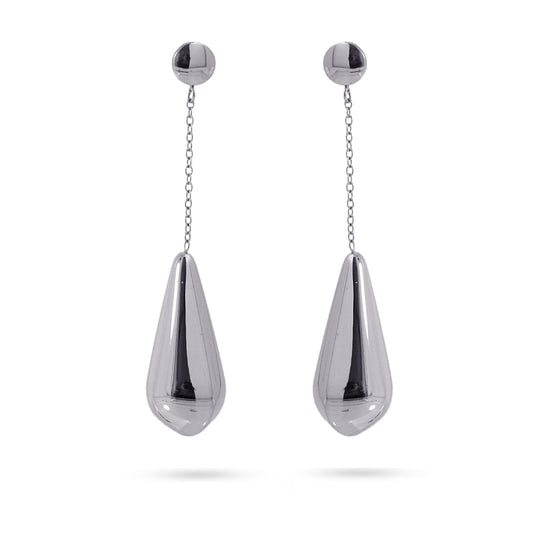 Double interlocking silver steel hoops