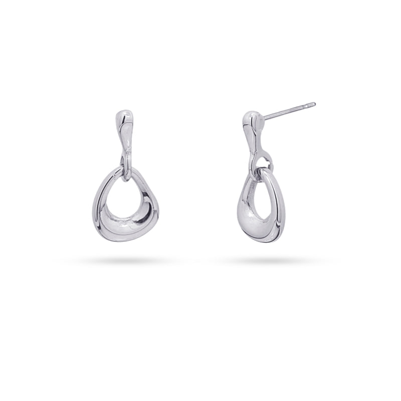 Boucles d'oreilles carrées châtaignes
