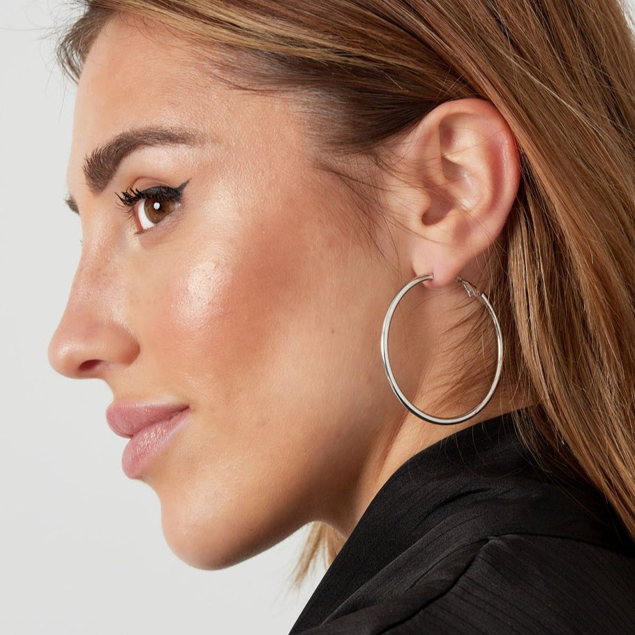 Chestnut square earrings