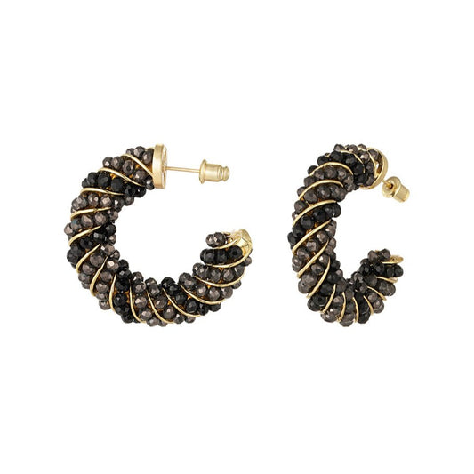Chestnut square earrings